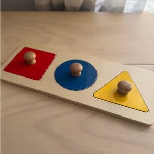 Colorful Wooden Shape Sorting Puzzle for Kids